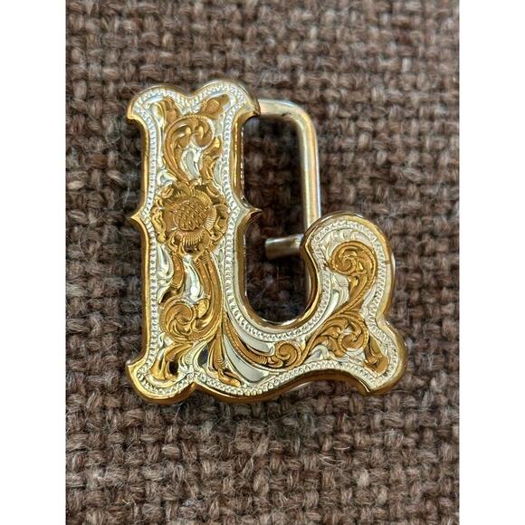 Crumrine Ladies Silver Gold Heavy Silver Plate Belt Buckle main image 4